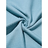 cheap Waffle Knit Tee-Men's Waffle T-shirt T Shirt Waffle Henley Shirt Long Sleeve Hooded Lace Up Neck Fall Solid Color Textured Traditional / Vintage Drawstring Casual Home Outdoor Light Blue Wine Black Top Tee for Men