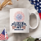 preiswerte Becher &amp; Tassen-Tasse zum 250. Jahrestag der Vereinigten Staaten, patriotisches Geschenk, Keramik-Kaffeebecher zum 550. Jahrestag, 1776–2026 Amerika 250, Geschenk zum Unabhängigkeitstag (4. Juli) für Männer und