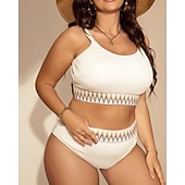 levne Surfovací tankiny a bikiny-Dámské Standard Surfařské tankiny a bikiny Koupací top 2 ks Geometrický Otevřít Zpět Ochrana proti UV záření Elastický Bez rukávů Plavky Surfování Potápění Plavání Léto