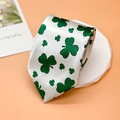 cheap Men's Ties &amp; Bow Ties-Men Ties Casual St. Patrick's Day Printing Graphic Shamrock Party Saint Patrick Day