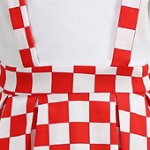 preiswerte Kleider-Vintage inspiriert Midlänge A-Linie Kleid Swing-Kleid Kurze Ärmel Tupfen A-Linie Kostüm Mädchen Kindertag Maskerade Urlaub Alltagskleidung Kinder Kleid Abschlussballkleider Sommer Frühling