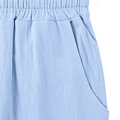 preiswerte Urlaub-Herren Leinenhosen Hose Sommerhose Baggy-Hosen Strandhose Kordelzug Elastischer Bund Gerader Schnitt Einfach Komfort Atmungsaktiv Volle Länge Lässig Täglich Outdoor Mode Klassicher Stil Schwarz