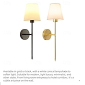 levne Vnitřní nástěnná světla-Vevnitř Moderní Nordický styl Vnitřní nástěnná svítidla Obývací pokoj Ložnice Kov Látka nástěnné svítidlo 110-240 V