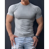 economico T-shirt e Canottiere da Corsa-Per uomo Tinta unita T-shirt da corsa Maglia a compressione Maglia da corsa Estate Primavera Autunno Manica Corta Asciugatura Rapida Compressione Traspirante Allenamento in Palestra Allenamento