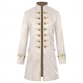 abordables Vêtements d&amp;#39;extérieur-Rétro Vintage Médiéval Renaissance Manteau Queue-de-pie Vêtements d'extérieur Manches longues Prince Noble Déguisement Homme Steampunk Halloween Carnaval Mascarade Foire de la Renaissance LARP