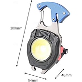 preiswerte Taschenlampen-Multifunktionaler Schlüsselanhänger mit LED-Arbeitsleuchte, Zigarettenanzünder, USB-Ladeanschluss und verstecktem Schraubendreher – ein kompaktes Multifunktionswerkzeug, ideal für Campingausflüge.