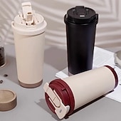 levne Sklenice-Izolovaný hrnek z nerezové oceli s vložkou z nerezové oceli 316, hrnek na kávu s dvojím použitím, velkokapacitní cestovní hrnek s brčkem, přenosný hrnek na kávu