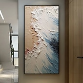 abordables Peintures paysages-Mintura, peinture à l'huile sur toile représentant des vagues océaniques, peinte à la main. Art mural moderne, abstrait et texturé, idéal pour la décoration intérieure. Toile roulée, sans cadre ni