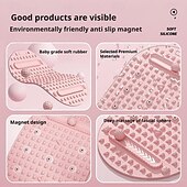 abordables Soins Personnels &amp; Santé-Tapis de massage des pieds en silicone, coussin de relaxation double face, planche de relaxation portable, tapis de massage anti-stress au sol, tapis de massage des pieds extra large avec points