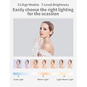 abordables Supports de téléphone-2 Paquet Support de Téléphone Portable avec Lumière LED Dimmable pour Streaming en Direct Maquillage YouTube TikTok Lumière Anneau LED Dimmable pour iPhone  Téléphone Android