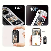 baratos Câmara de Ação-Câmera de polegar ultra HD 2.7K com tela IPS de 1,47 polegadas, gravação em loop, mini câmera de vlog portátil com suporte magnético, ideal para esportes, viagens, momentos em família e aventuras.