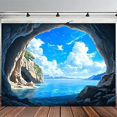 billiga Gobelänger-gobeläng Banderoller Filt Strand 3D Sovrum Vardagsrum Studentboende Tonårsrum Väggveranda Heminredning