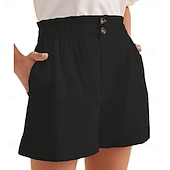 abordables Pantalones cortos calientes-Mujer Pantalón corto Pantalones cortos de verano Pantalones cortos de playa Vacaciones Moda Casual / Diario Corto Media cintura Cremallera Bolsillo Cintura elástica Secado rápido Suave Transpirable