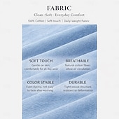 Χαμηλού Κόστους βασικά μπλουζάκια-Ανδρικά Μπλουζάκι Πουκάμισο Henley Πουκάμισο 100% Cotton Acid Wash Μπλουζάκι μπλουζάκι Κοντομάνικο Σκέτο Βίντατζ Κομψό στυλ street Καθημερινό Πλυμένο Μανίκια Ρεγκλάν Όρθιος Γιακάς Χένλι Causal