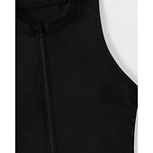 tanie Rash guardy One Piece-Damskie Standard Kostiumy kąpielowe Plus Size Jednoczęściowe rashguardy Strój kąpielowy Blokowanie kolorów Zapiąć na zamek błyskawiczny Ochrona UV Elastyczny Bez rękawów Kąpielówki Body Surfing