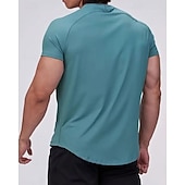 Χαμηλού Κόστους T-shirts και αμάνικα μπλουζάκια για τρέξιμο-Ανδρικά Μονόχρωμο Tricou de Alergat Μπλούζα συμπίεσης Καλοκαίρι Άνοιξη Φθινόπωρο Κοντομάνικο Γρήγορο Στέγνωμα Συμπίεση Ύγρανση Γυμναστήριο προπόνηση Ενεργή εκπαίδευση Ασκηση Θαλασσί Μαύρο Μπεζ