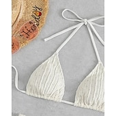 levne Surfovací tankiny a bikiny-Dámské Bikinové sety 2 ks Plavky Jednobarevné Ochrana proti UV záření Elastický Bez rukávů Plavky Surfování Potápění Plavání Léto