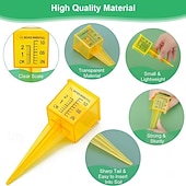 ieftine Udare &amp; Irigare-10 buc pluviometre, pluviometru pentru aspersoare de 1,8" cu gură largă, instrument de măsurare a apei în exterior, galben strălucitor, pentru gazon, curte, grădină, plante în ghiveci