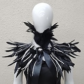 Χαμηλού Κόστους αξεσουάρ-Καρναβάλι 2026 Ρίο Καρναβάλι Σαμπά Αξεσουάρ Γυναικείου Ουράνιου Φτερού Κάπα με Σειρές Παγιέτας Πολύχρωμο Φτερό Ώμου Σα Shawl με Κορδέλα Δεσίματος Κοστούμι Επίδειξης Φεστιβάλ Βραζιλίας