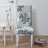 economico Fodera per sedia da pranzo-Coprisedile e coprisedile per sedia da pranzo e sgabello resistenti all'acqua, coprisedili in poliestere con stampa geometrica, elasticizzati e lavabili, per cucina, sala da pranzo e casa