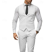 Χαμηλού Κόστους Γιορτή διακοπών-Ανδρικά Σμόκιν Κοστούμια για πάρτι Πάρτι Μαύρο Λευκό Χειμώνας Εφαρμογή Κλασικό Πέτο Επίσημο Μονόχρωμο Κατά παραγγελία εφαρμογή Σετ 2 τεμαχίων
