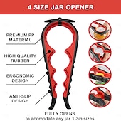 ieftine Deschizătoare-Deschizător de borcane pentru mâini slăbite, seniori cu artrită, deschizător de sticle multifuncțional 5 în 1, deschizător de capac pentru mâini artritice cu mâner antiderapant din cauciuc pentru