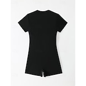 رخيصةأون راش غاردز ون بيس-نسائي معيار حماية ضد التحسس ثوب السباحة لباس السباحة لون سادة إحزم حماية UV مطاط كم قصير ملابس السباحة بودي سوت تزلج على الماء غوص سباحة الصيف