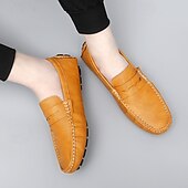 billiga Casual loafers-Herrloafers i läder – bekväma slip-ons för vardagsbruk, kontor och resor