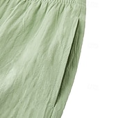 abordables Retro-Hombre Pantalones de lino Pantalones de verano Pantalones anchos Correa Bolsillo Cintura elástica Plano Comodidad Transpirable Longitud total Casual Diario Exterior Vacaciones Moda Negro Verde Trébol