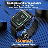 tanie Smartwatche-Lokmat appllp 3 max smartwatch 2,02 cala 4G LTE komórkowy smartwatch telefon krokomierz przypomnienie o połączeniach monitor aktywności kompatybilny z Androidem, iOS, GPS unisex, połączenia bez użycia rąk, sterowanie multimediami ipx-4 55 mm