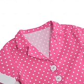 cheap Dresses-1950s Retro Vintage Rockabilly Midi Swing Dress Flare Dress Short Sleeves Polka dots Fit &amp; Flare Swing Fancy Dress Girls' Carnival Masquerade Vacation Dailywear Kid's Dress Homecoming Dresses Spring