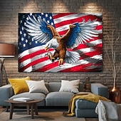 olcso 250. évforduló-Az USA 250. évfordulójának faliszőnyege, szárnyaló kopasz sas az amerikai zászló hátterén, élénk hazafias faldekoráció a félszázados évforduló ünneplésére, július 4-i függetlenség napja