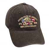 billige Tilbehør-Baseballcapen Frihetsgudinnen Amerikansk flagg Frihetsklokken Retro / vintage Arv Patriotisk 1776–2026 til Unisex Voksne Broderi for Uavhengighetsdag 4. juli utendørs Fritid / hverdag Parade