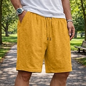 ieftine Pantaloni scurți de sudoare-Bărbați Pantaloni scurți activi Pantaloni scurți de sudoare Pantaloni Scurți Pantaloni scurți de vară Cordon Talie elastică Simplu Simplu Culoare solida Confort Peste Genunchi Zilnic În aer liber