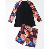 Χαμηλού Κόστους Rash Guards One Pieces-Γυναικεία Πρότυπο Προστατευτικά Σουίτες μπάνιου για μεγάλα μεγέθη Τανκίνι και μπικίνι για σέρφινγκ Τροπικό Προστασία UV Ελαστικό Μακρυμάνικο Μαγιό Μπολύζες Σέρφινγκ Καταδύσεις Κολύμβηση Καλοκαίρι