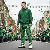 tanie Męskie buty-Męskie trampki sportowe Green Clover na Dzień Świętego Patryka – oddychające i wygodne buty do biegania na paradę irlandzką, spacery na świeżym powietrzu, imprezy świąteczne i do codziennego użytku