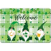 preiswerte Fußmatten-Fußmatte zum St. Patrick's Day, dekorative irische Feiertags-Eingangsmatte mit Kleeblättern und keltischen Mustern für festliche Heim- und Türdekoration