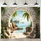 abordables Tapisseries murales-tapisserie Bannières Couverture Plage 3D Chambre Salon Dortoir Chambre d'adolescents Résidence universitaire Porche mural Décoration d'intérieur