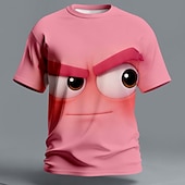 baratos Camisetas 3D-Homens Piadas Camiseta Manga Curta Camiseta Impressão 3D Gola Redonda Camisa Exagerado Designer Diário Bandagem Festa Azul Vermelho Roxo Verão Primavera Todas as Estações Roupa S M L XL XXL XXXL