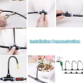 economico Innaffiamento e irrigazione-sistema di raffreddamento a nebulizzazione per esterni con ugelli di nebulizzazione regolabili a 360°, sistema di irrigazione e irrigazione automatico per giardino, patio, serra, raffreddamento e umidificazione