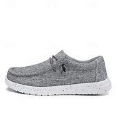 abordables Chaussures Décontractées à Lacets-Chaussures décontractées grises en maille pour homme, tige légère et respirante, semelle confortable et rembourrée, style décontracté moderne idéal au quotidien et en voyage.