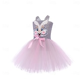 cheap Animal Costume-Tutu Robe Princess Animal Easter Bunny Dresses Funny Kid's Girls' Children's Day Easter Carnival Party Dress Up