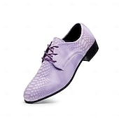 voordelige Derby Schoenen-Blauwe herenschoenen met krokodillenprint, vetersluiting, bovenkant van imitatieleer, modieuze luxe stijl, geschikt voor stijlvolle mannen bij feestjes en speciale gelegenheden.