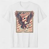  Patriotique T-shirt T-shirt graphique USA Rétro Vintage Patriotique Tee-shirt Graphique 1776-2026 pour Unisexe Adulte Impression 3D  pour Jour de l'Indépendance / 4 Juillet 4 Juillet