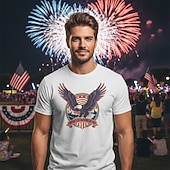  Patriotic T-shirt Graphic Tee USA Retro Vintage Patriotic T-shirt Sleeve 1776-2026 for Unisex Adults' 3D Print  for Independence Day / the Fourth of July 4th of July