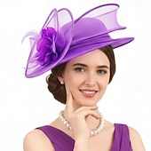 preiswerte Fascinators &amp; Hüte-Derby Hut Kirchenhut Kentucky Derby Hut Dame Edelfrau Kostüm Damen Maskerade Derby Ascot Pferderennfestival Erwachsene Kopfschmuck Ganzjahres