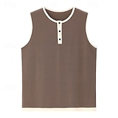  3-delt flerpakning singlet for menn, singlet, ermeløs, henley-skjorte, sommer, enkel, motedesigner, enkel, avslappet, ferie, gate, abc-topp, t-skjorte for menn