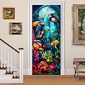 cheap Garage &amp; Door Banners-Underwater World Aquarium Door Banner Colorful Ocean Fish Coral Reef Wall Hanging Decoration Home Porch Decor