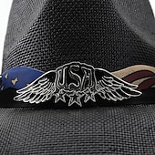  250-årsjubileum i USA Retro / vintage Ville vesten Cowboyhatt Cowgirl lue Cowgirl Cowboy West Cowboy Kostyme Unisex Maskerade 4. juli Fest Uavhengighetsdagen Voksne Hatt Alle årstider