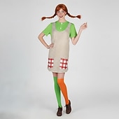 abordables Disfraces de mujer-Vestidos Disfraz de lujo Chica pelirroja divertida Cosplay Adulto Mujer Víspera de Todos los Santos Carnaval Fiesta Rendimiento Disfrazarse